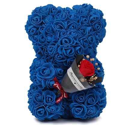 Mothers Day Mom Gifts Girlfriend Birthday Gifts Women Rose Teddy Bear Artificial Flower Anniversary Valentines Day Birthday Gift